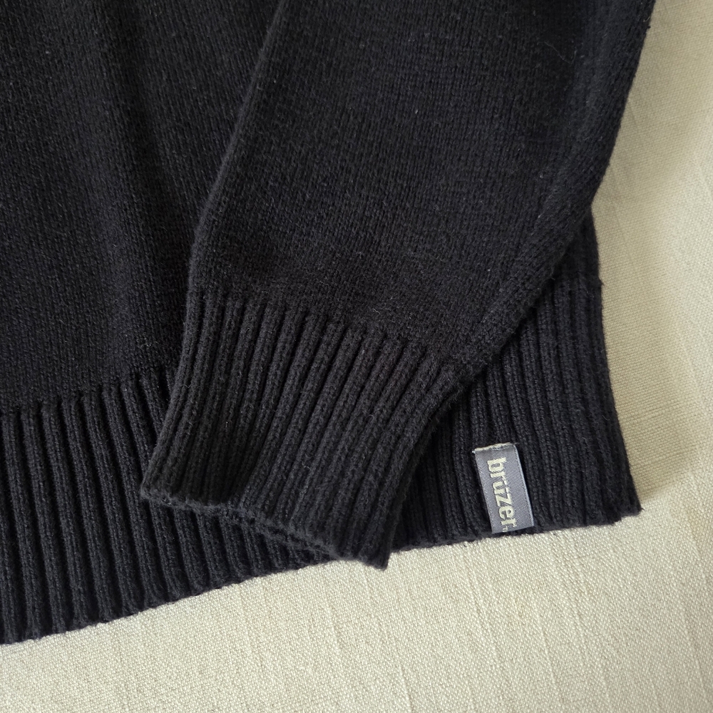 Texas Tech Bruzer Black and White Knit Men's Sweater 100% Cotton Medium - Picture 5 of 9